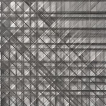 Sophie Tottie, "White Lines (steel drawing) rattan texture".