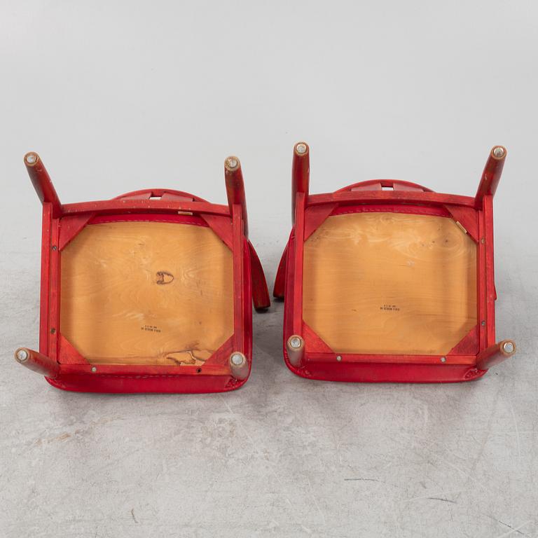 A set of eight armchairs, from Gemla, dated 1981.