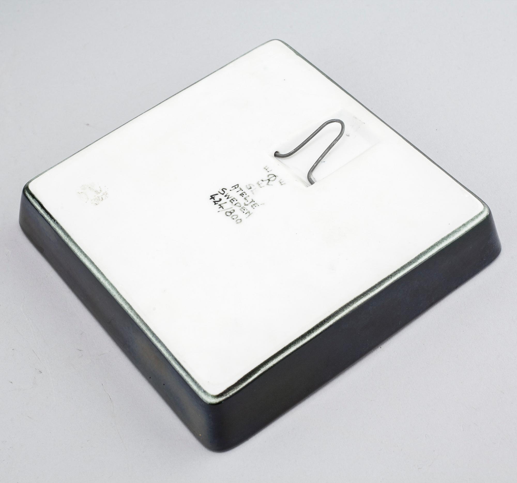 Two stoneware wall plaques by SYLVIA LEUCHOVIUS for Rörstrand, second half of the 20th century.