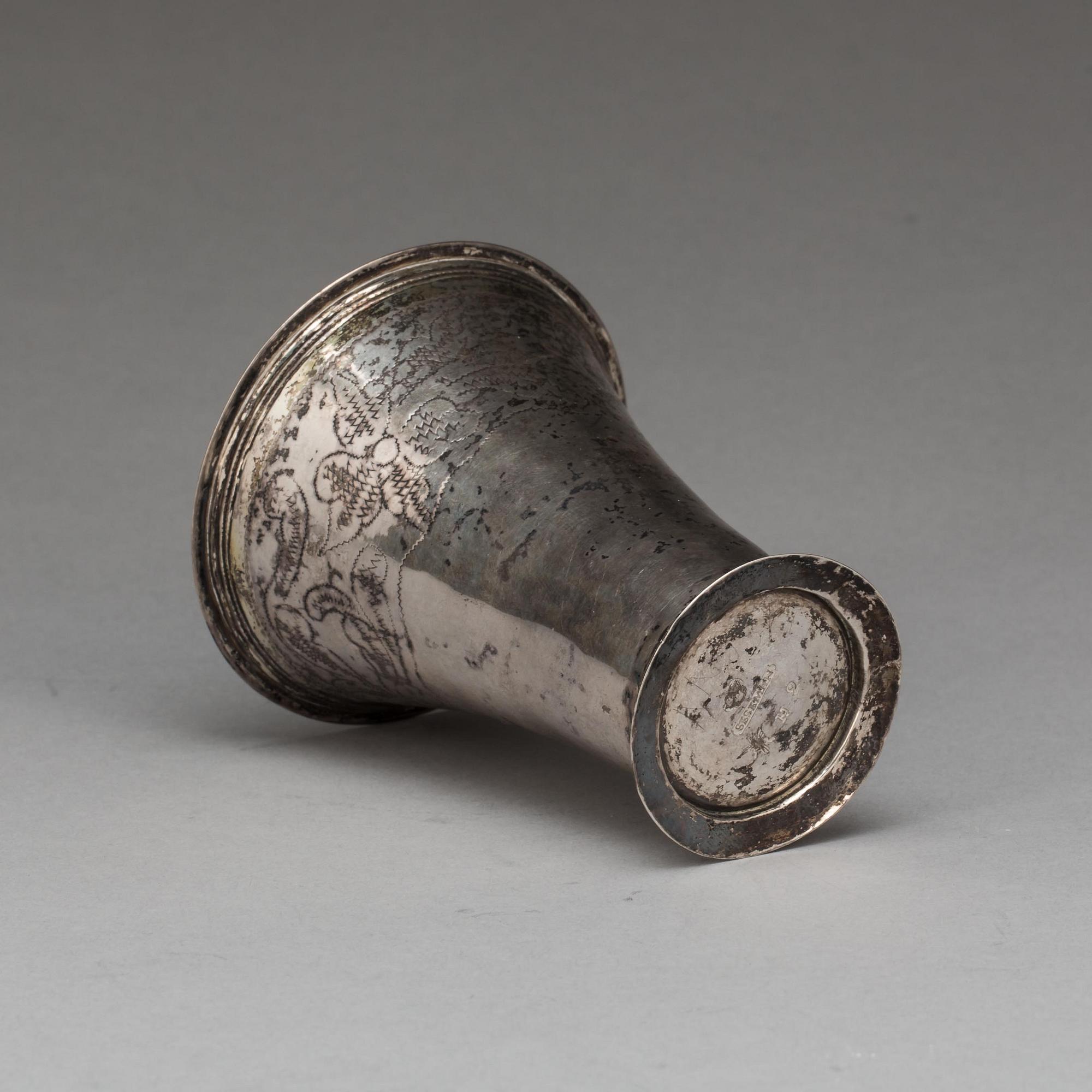BÄGARE, silver, Carl Fredrik Seseman, Arboga 1790. Ca. 68 g.