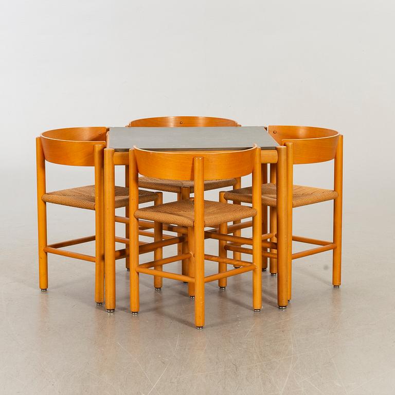 MOGENS LASSEN, matbord, stolar, 4 st, Fritz Hansen, Danmark, formgivna 1964-65.
