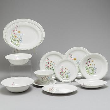 A part 'Vår' dinner creamware service, from Rörstrand (57 pieces).