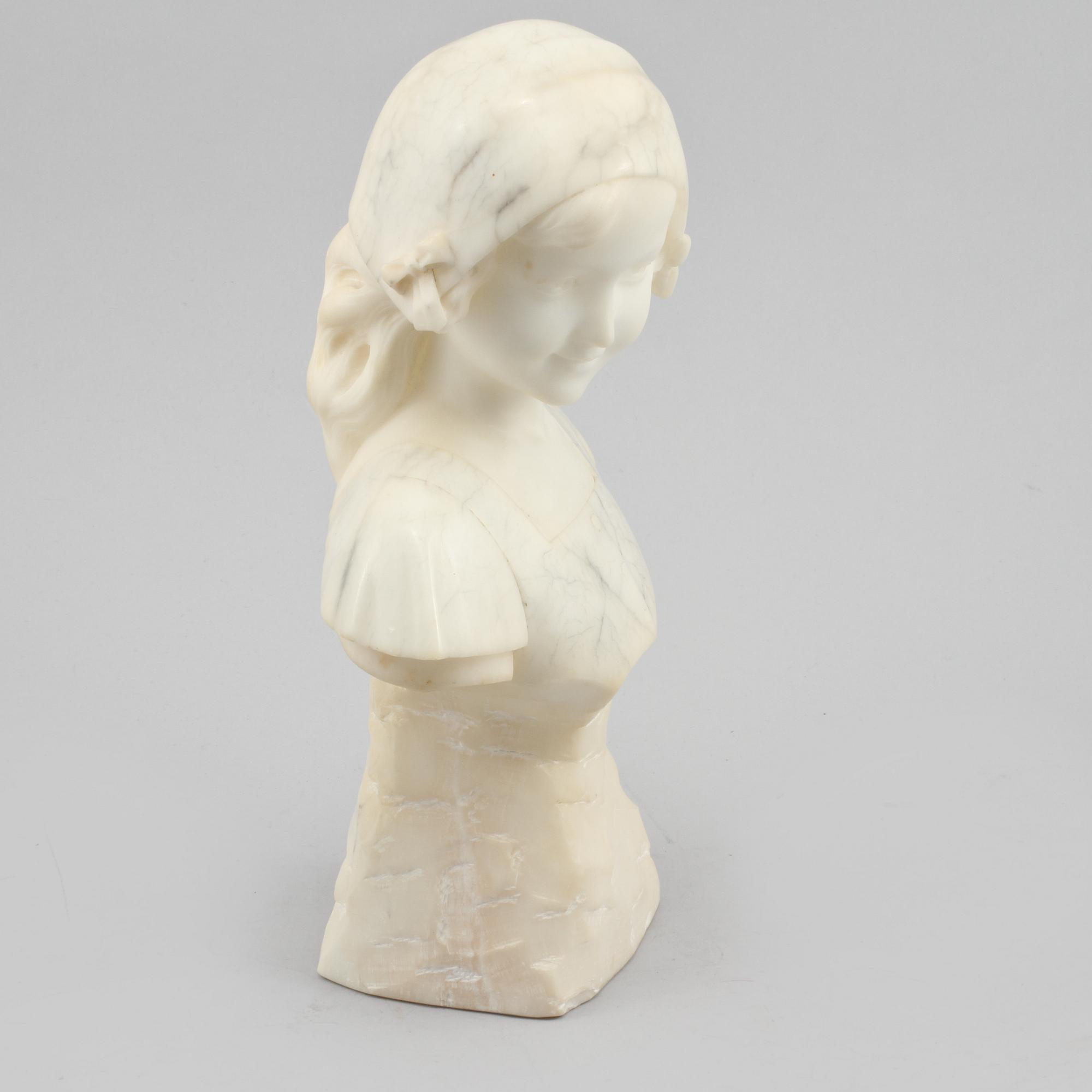 SKULPTUR, marmor, signerad A Gennay, 1900-talets början.