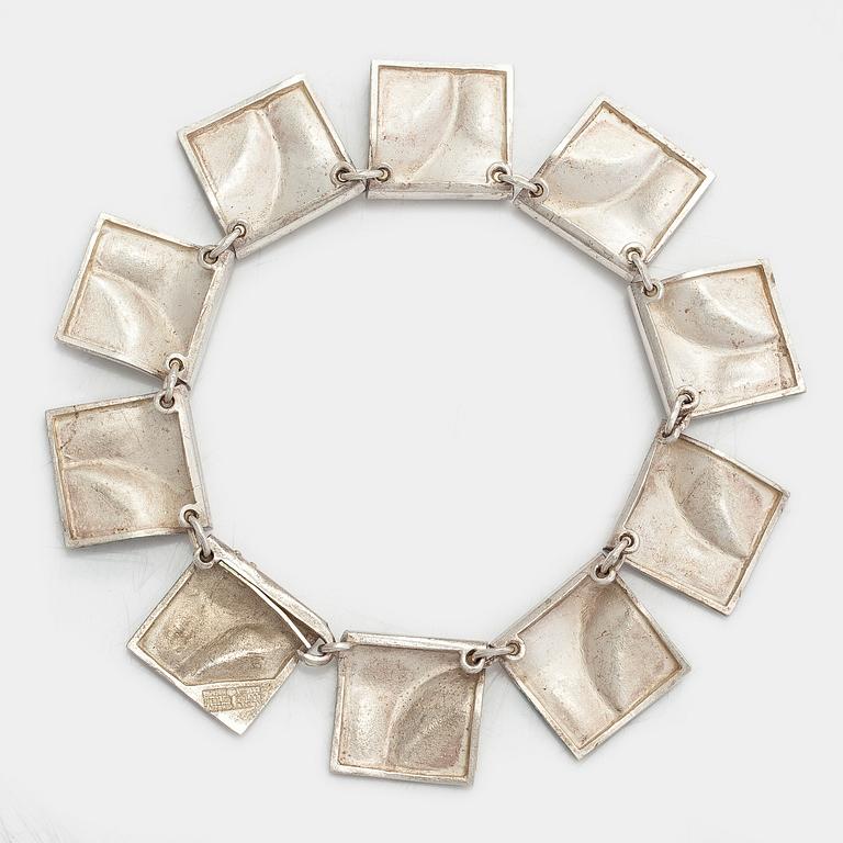 Björn Weckström, A sterling silver bracelet 'Galactic peaks' for Lapponia 1972.