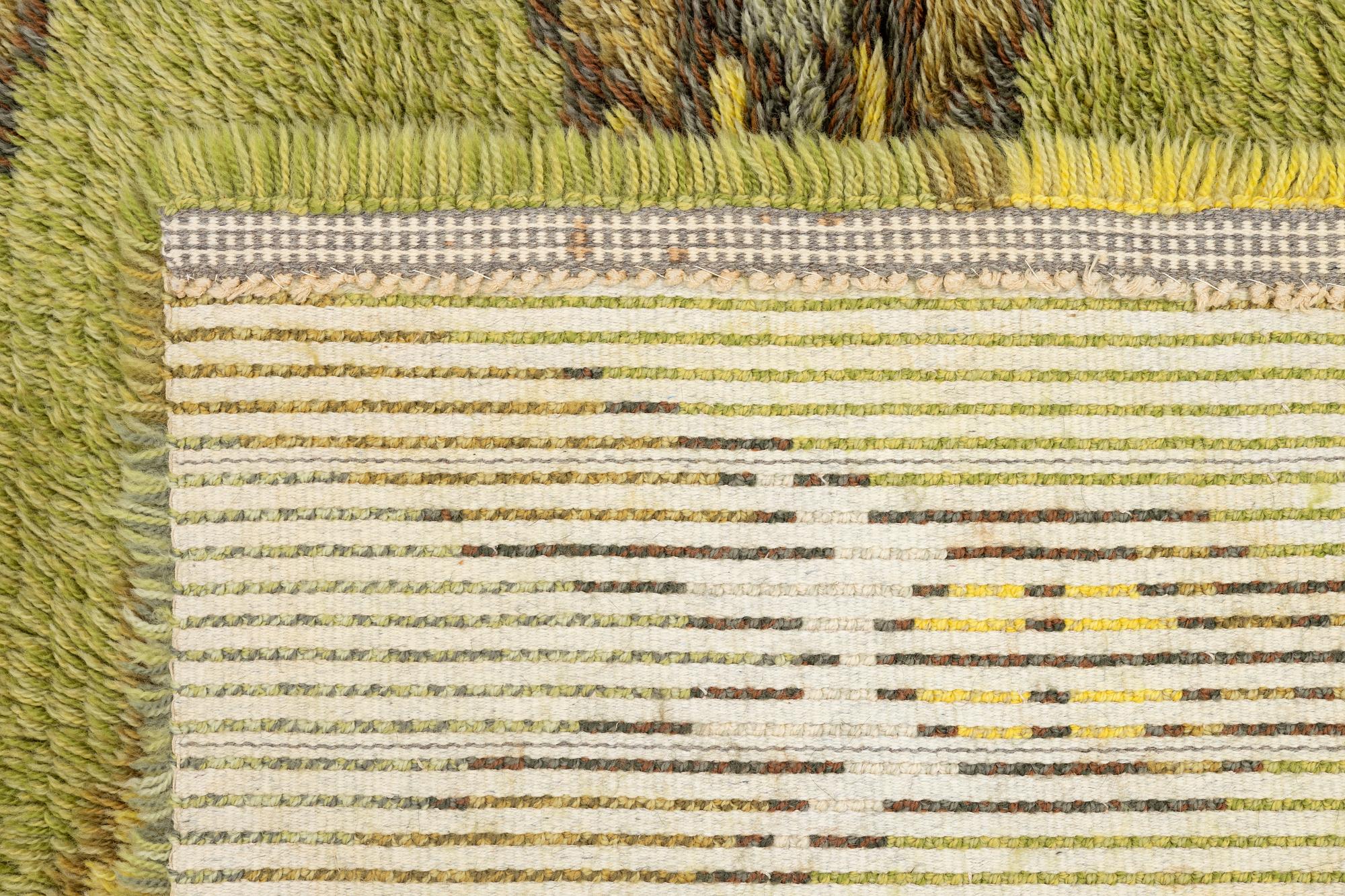 Rug, Rya, Sweden, 1960s. 200 x 112 cm.