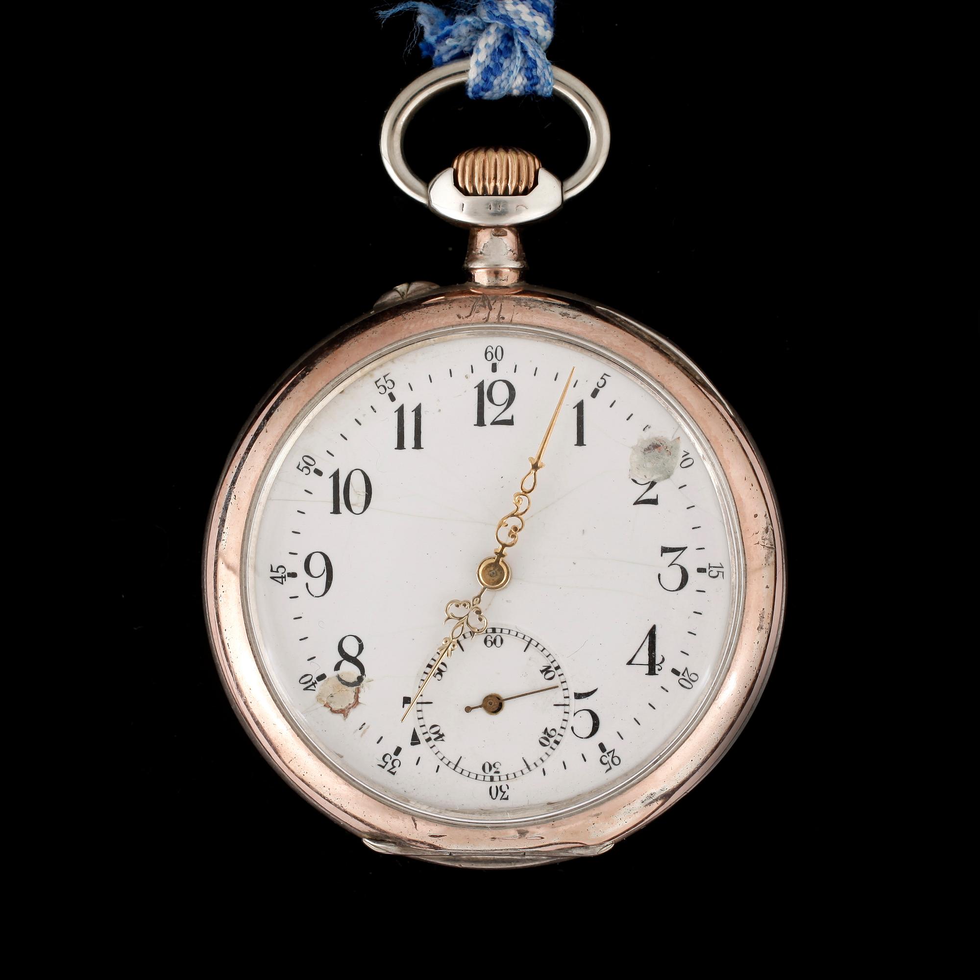 FICKUR, låghaltigt silver,1900-talets första hälft.