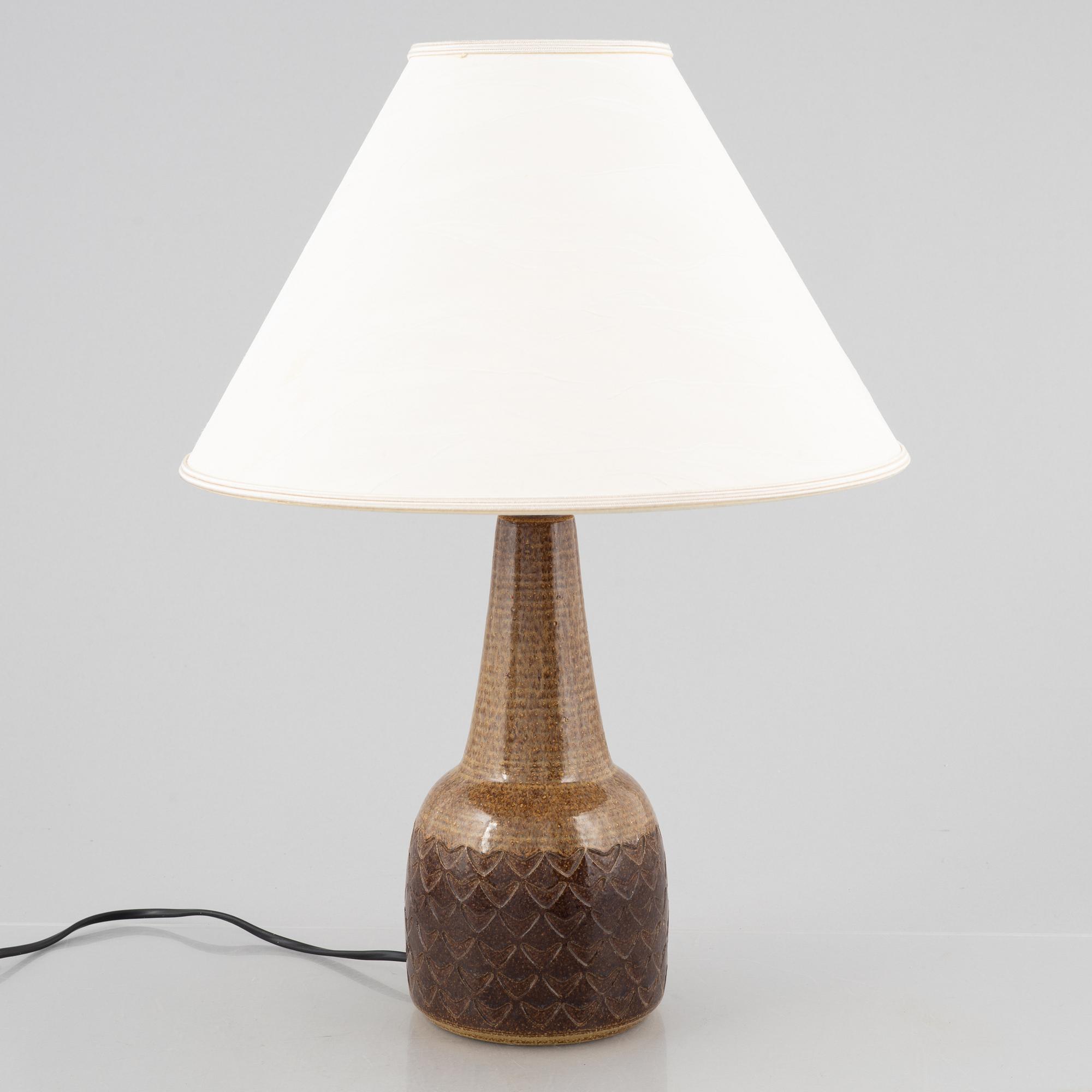 Bordslampa, stengods, Søholm Stentøj, Danmark, 1960/70-tal.