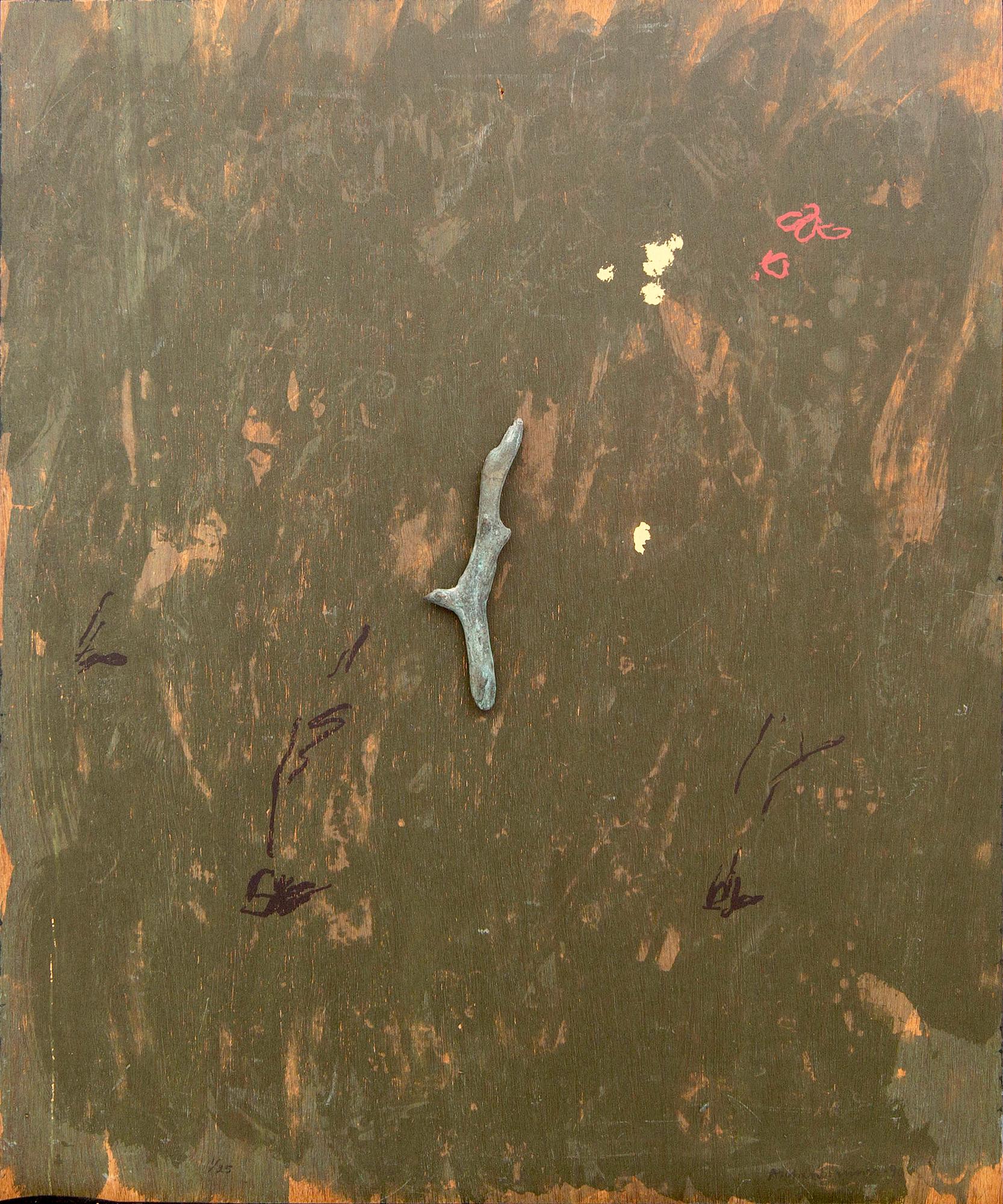 Lennart Aschenbrenner, a signed and numbered bronze and serigraph on wood.