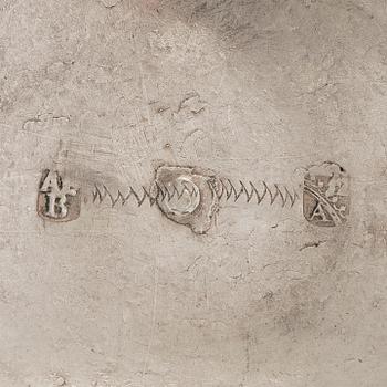 Kaffekoppar, ett par, silver och förgyllt silver (12L), sannolikt A F Bergmüller, Weissenfels, ca 1820. Empir.