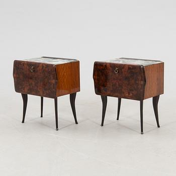 Bedside tables, a pair from the mid-20th century.