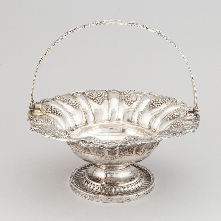 A Swedish 19th century silver fruit-basket, mark of Gustaf Möllenborg, Stockholm 1835.