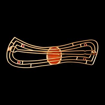 HÅRSPÄNNE, 18 k guld, Stockholm 1980. Total vikt 13 g.