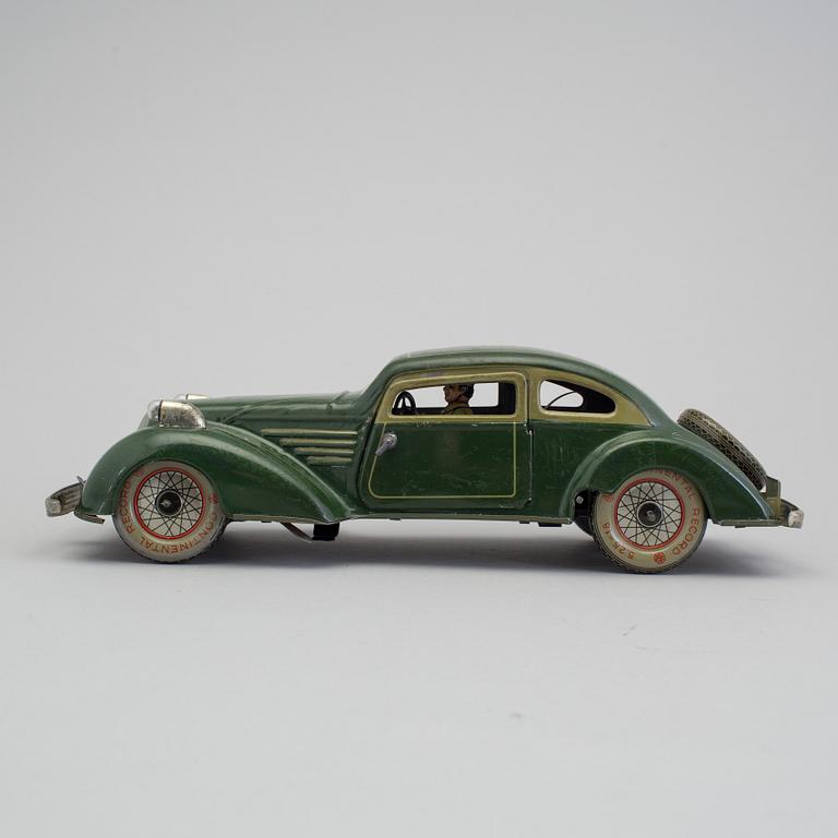 A tinplate Distler sports car JD 3058, Germany, 1930s.