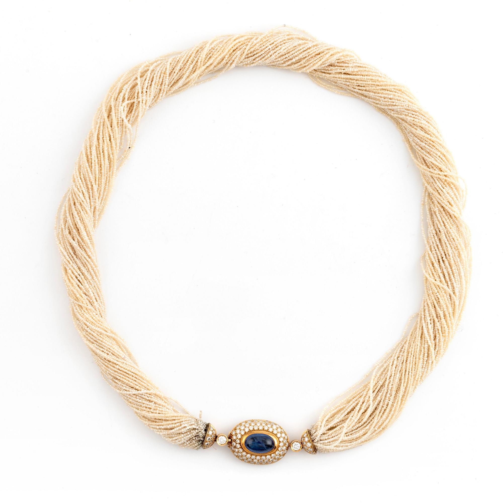 Multi strand seed pearl necklace top