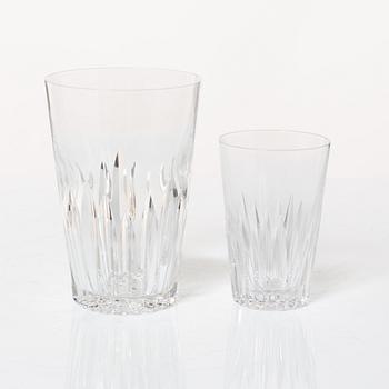 Fritz Kallenberg, a 108-piece 'Pyramid' glass service, Kosta Boda, Sweden, 20th Century.