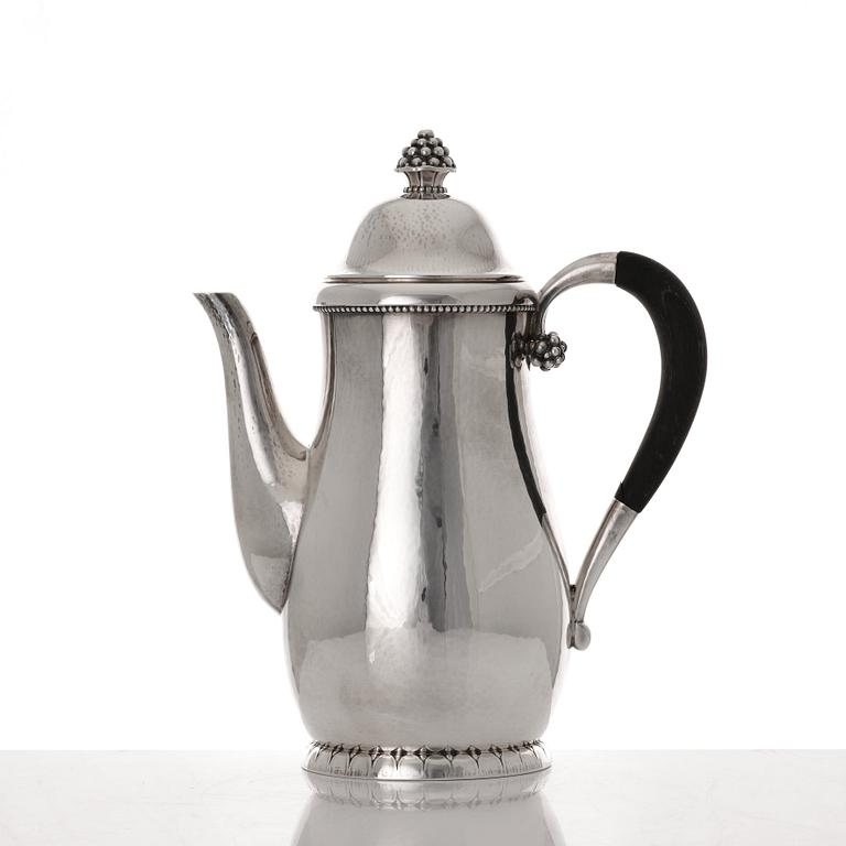 kaffeservis, tre delar, Köpenhamn 1925-44, sterling design nr 32A + C.