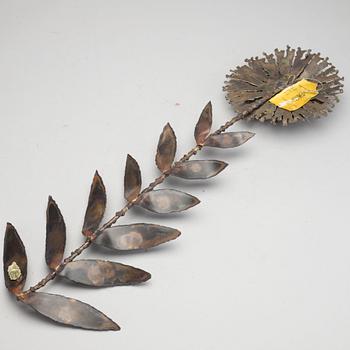 A second half of the 20th century bronze and metal sculpture, labeled Philrowe, Chicago. Signed and dated 1974.