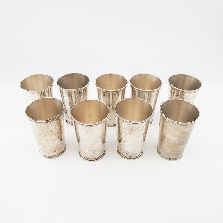 Tiffany & Co,  bägare 9 st sterling silver USA 1900-tal.