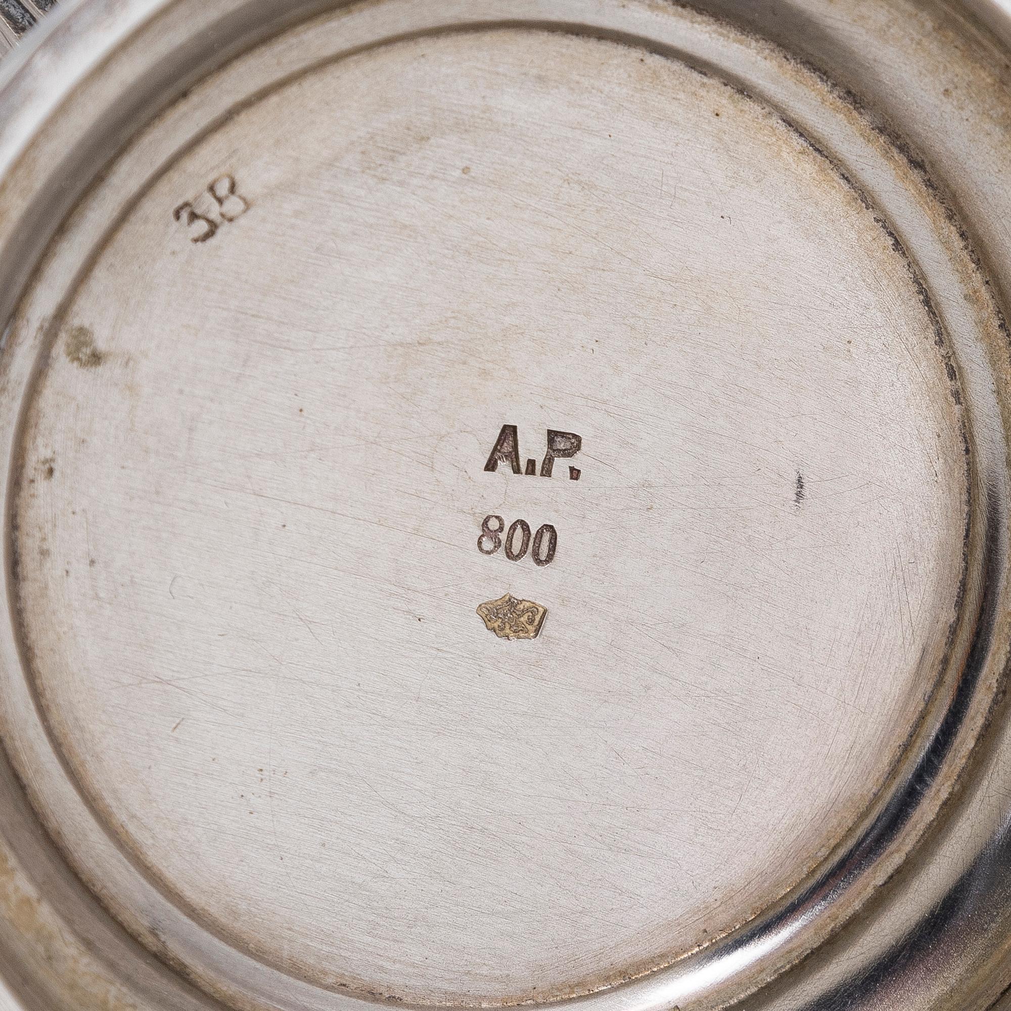 Teservis, 3 delar, silver, importstämplade i Prag 1901-1921.