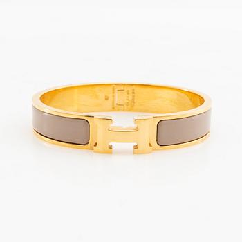 Hermès, armband "Clic H", Marron glacé.