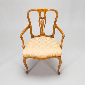 A Dutch 18th-century open armchair.