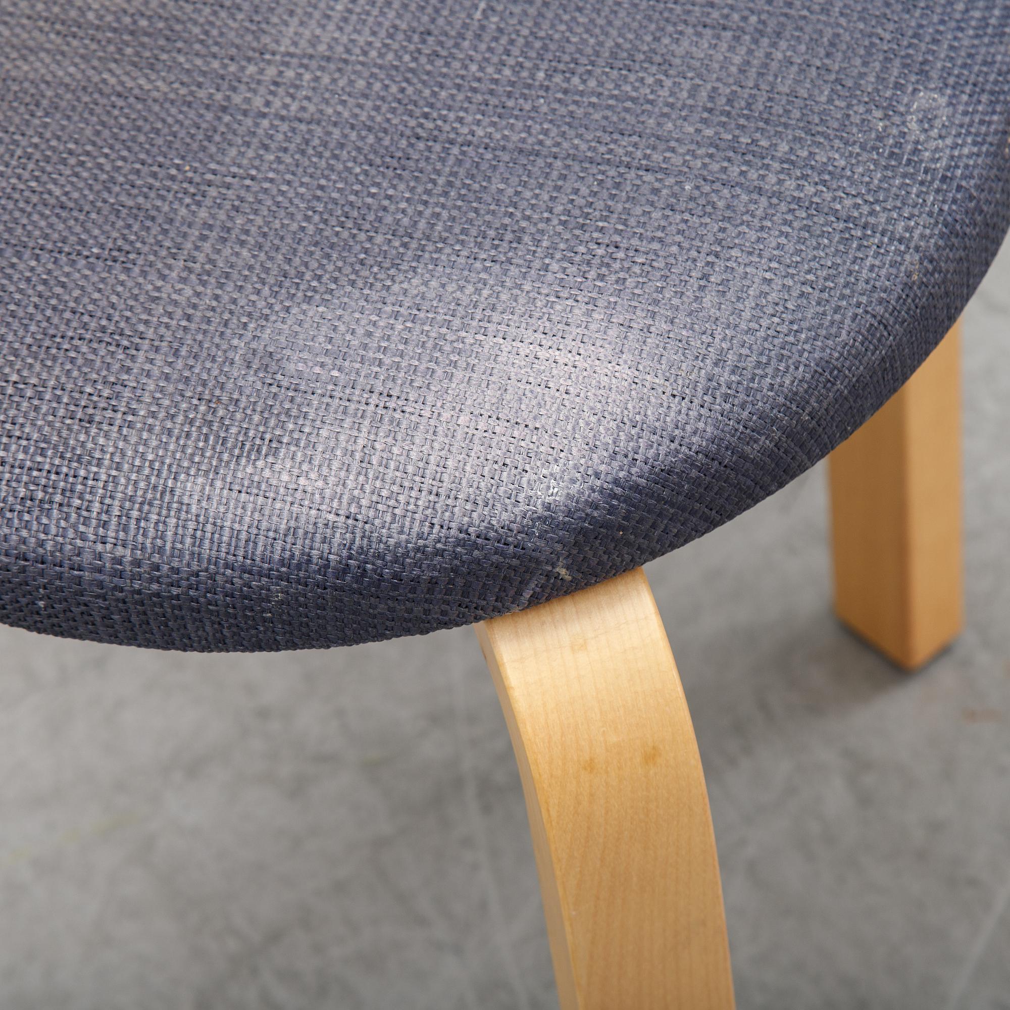 An 'Aalto' table and four chairs model 66 by Alvar Aalto for Artek, designed 1935.