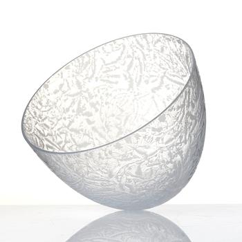 Ingegerd Råman, a 'Frost' glass bowl, Orrefors, Sweden 2003, ed. 35/60.