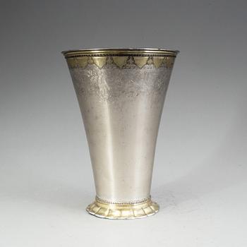 Lorens Stabeus, bägare, silver, Stockholm 1755.