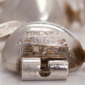 Jorma Laine, armband, silver, Turun Hopea, Åbo 1973.