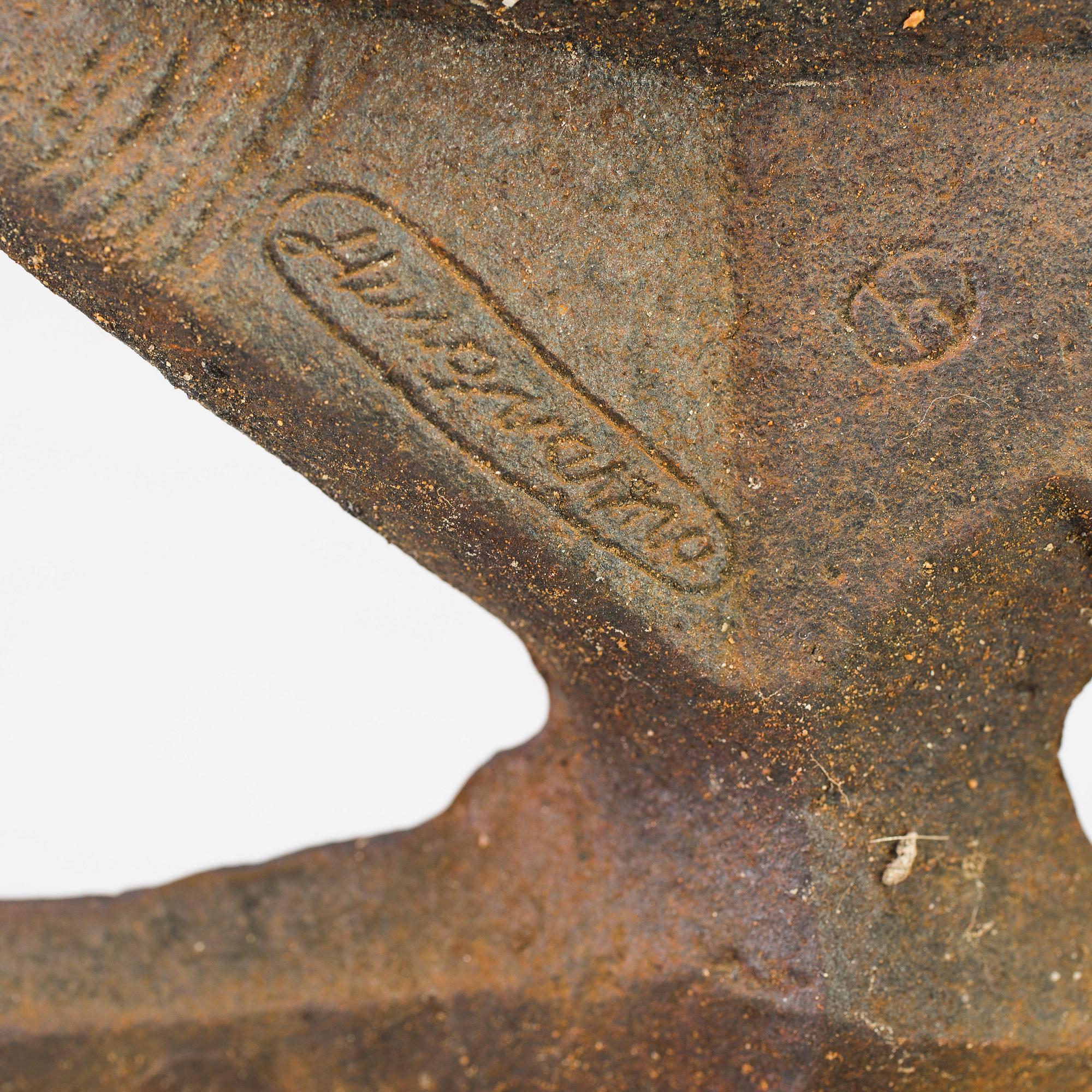 OLLE HERMANSSON, sculpture, iron, signed Husqvarna.