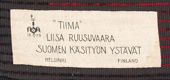 Liisa Ruusuvuori, ryijy,  Suomen Käsityön ystävät. Noin 145x110 cm.