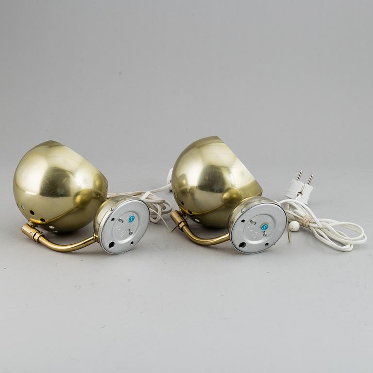 A pair of wall lamps, BJS, Skellefteå, 1970s.