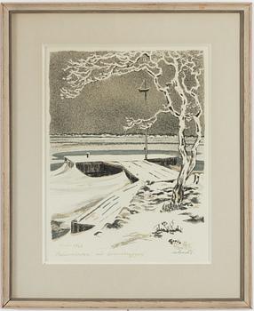 Roland Svensson, "Pelarvinter vid Svansbryggan".