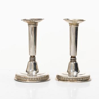Markströms Guldsmeds Ab, Candelsticks, a pair, silver, Uppsala 1958.