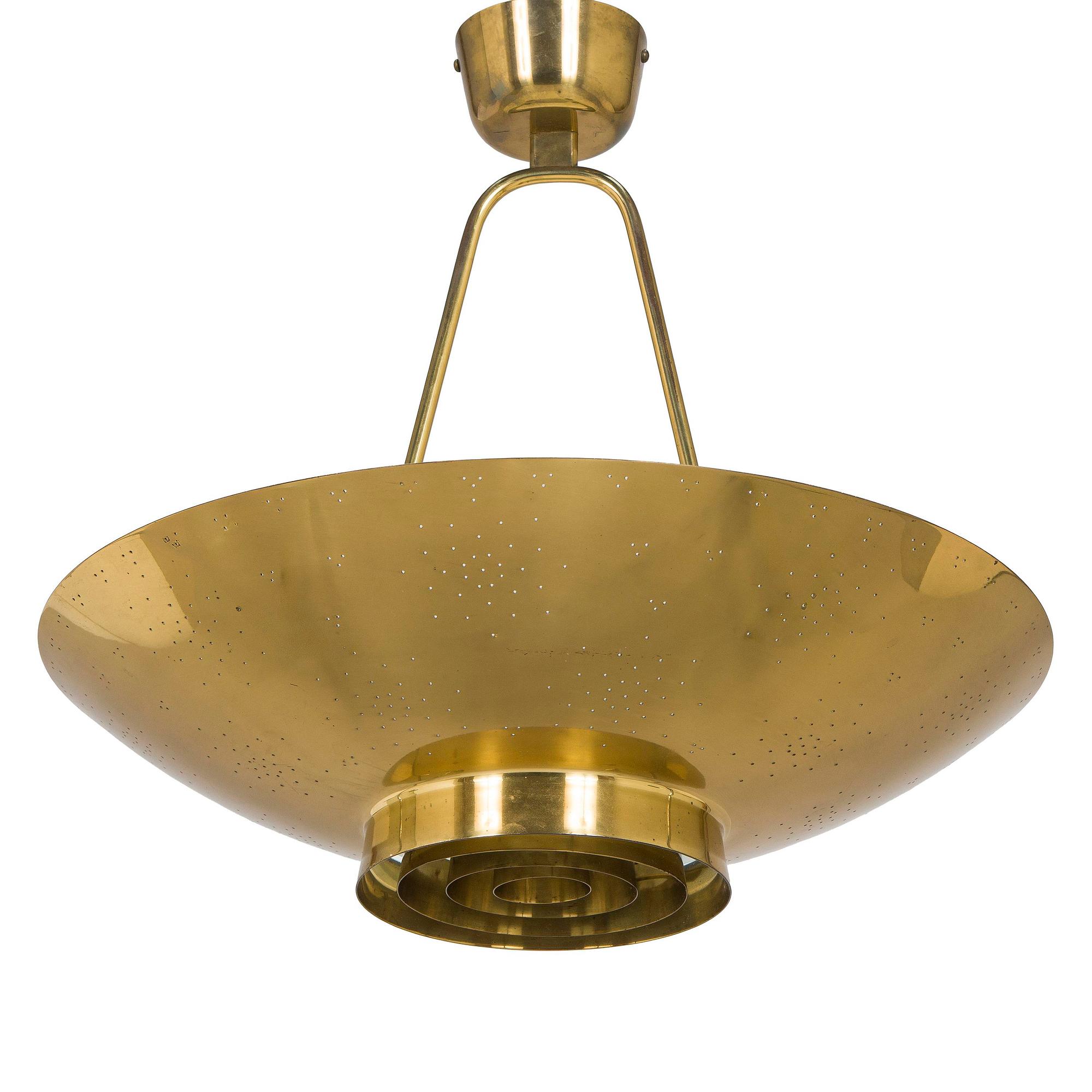 Paavo Tynell, a mid-20th-century '9060' pendant light for Taito, Finland.