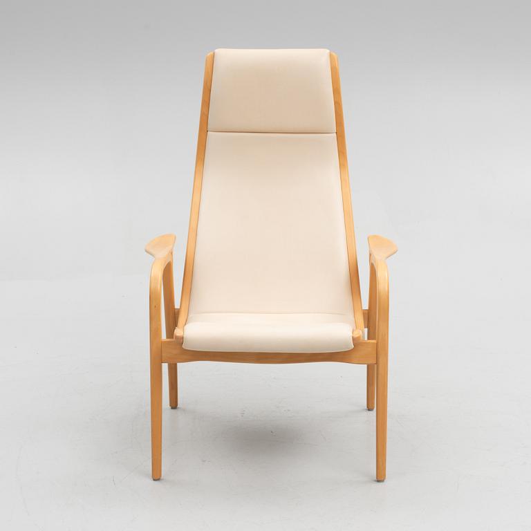 Yngve Ekström, fåtölj med fotpall, "Lamino", Swedese, tidigt 2000-tal.