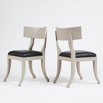 Attila Suta, a set of four dining chairs, executed in his own studio, Stockholm 2017.