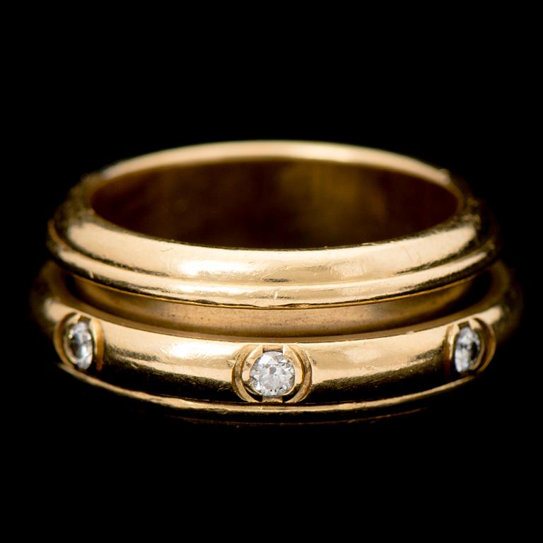 A RING, brilliant cut diamonds, 18K gold. 'Posession classic', Piaget.