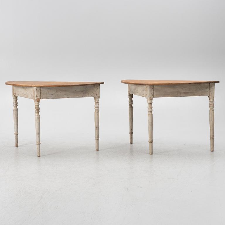 Väggbord, ett par, 1800-talets mitt.