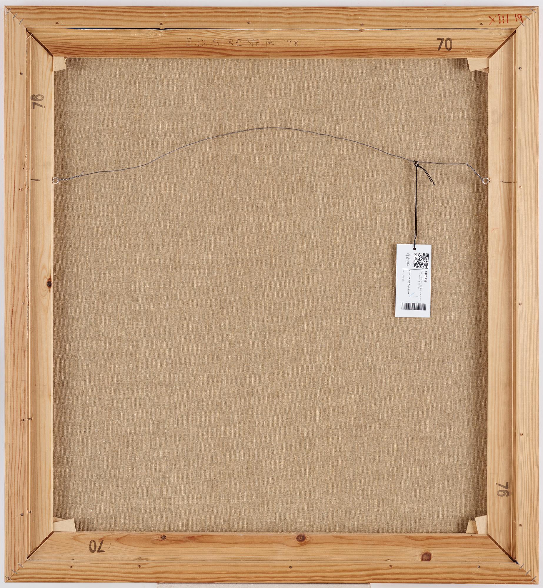 Erik Olson, oil on canvas, signed and dated -81.