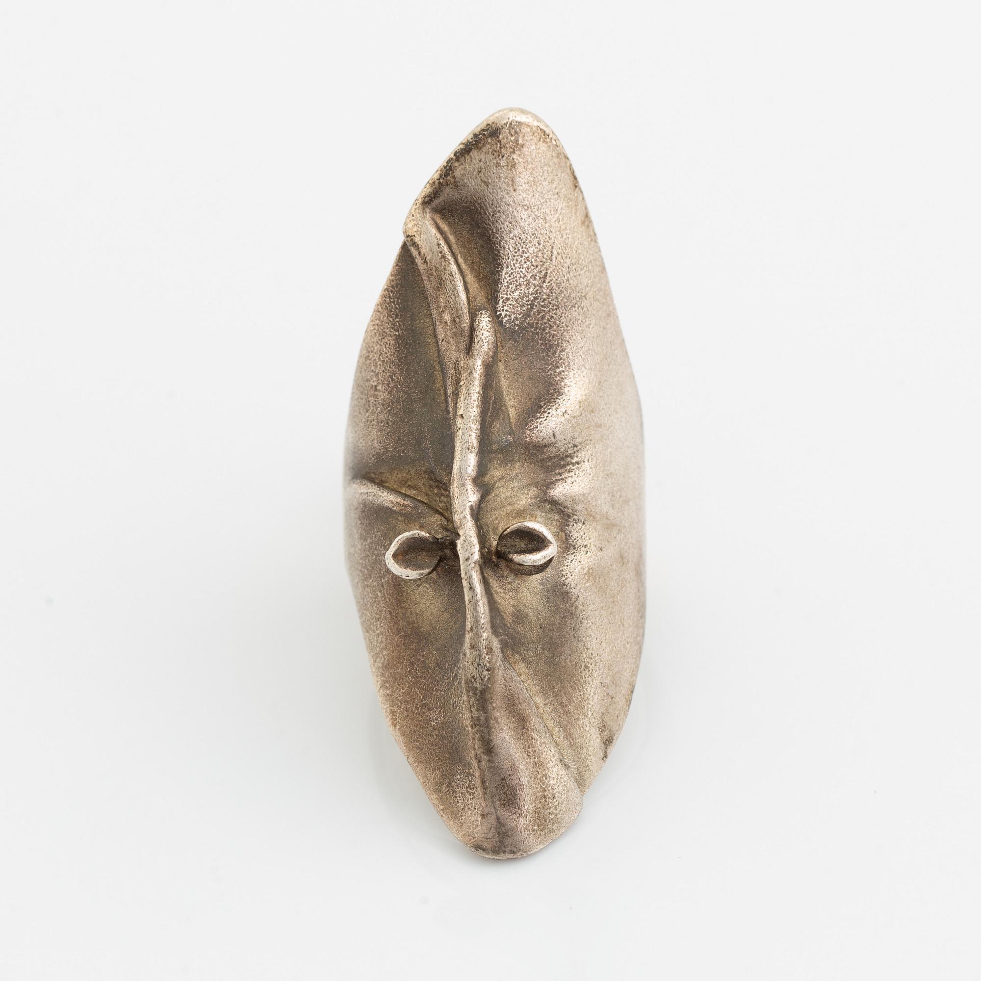 Lapponia, ring, "Gondas mask", silver.