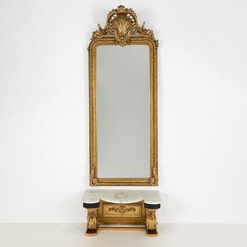 Spegel med trymå, sent 1800-tal.