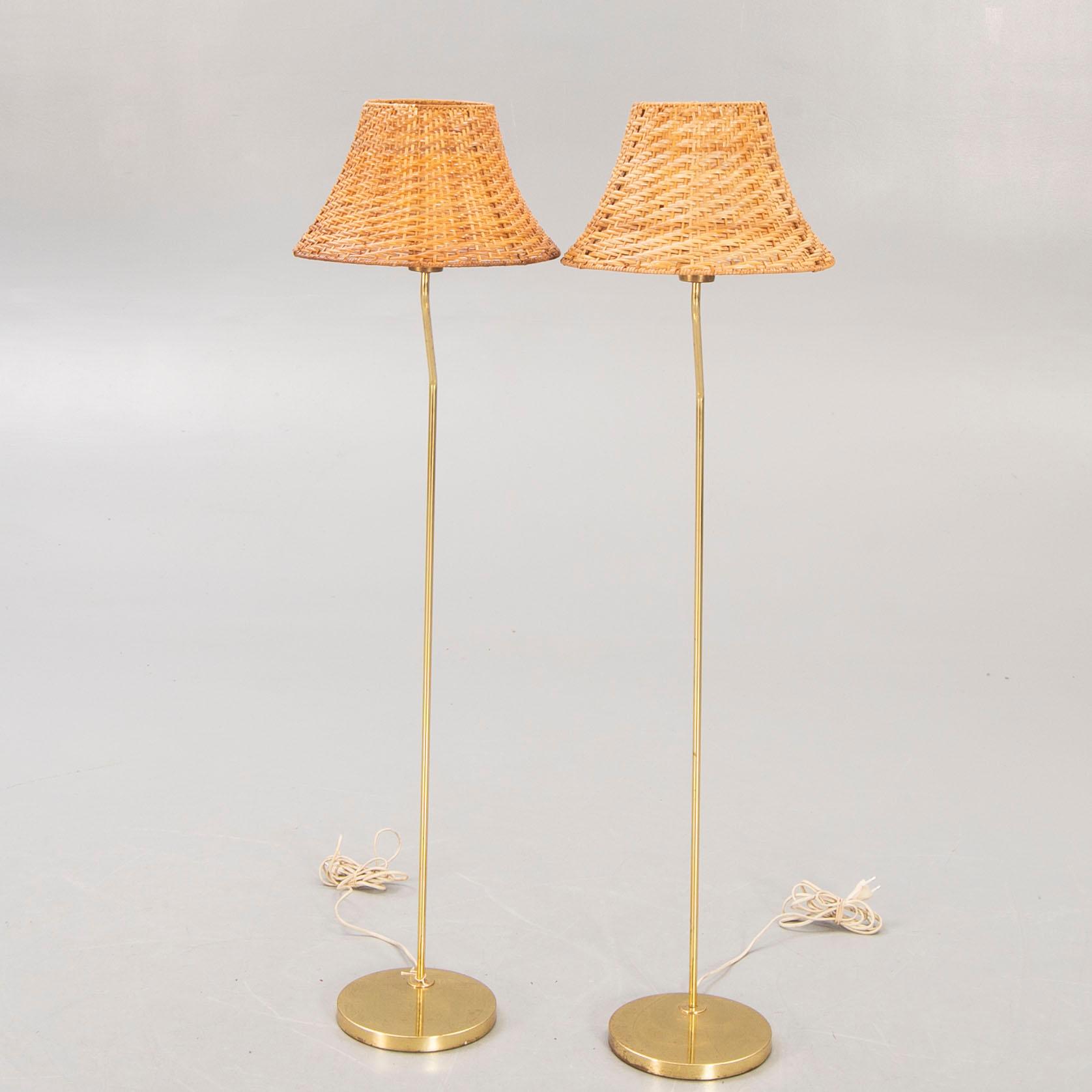 Floor lamps, a pair, Bergboms, the last part of the 20th century.