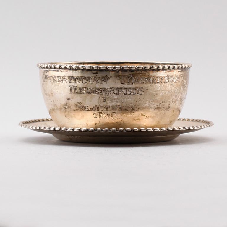 SKÅL OCH FAT, silver, 1929. Total vikt ca 375 g.