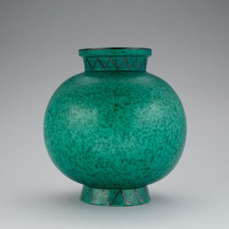 VAS, stengods, "Argenta", Wilhelm Kåge, Gustavsberg, 1950/60-tal.