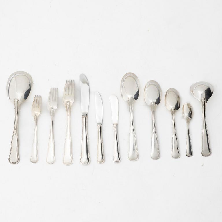 A Danish silver cutlery set, model 'Old Danish', Cohr, Swedish import mark (101 pieces).