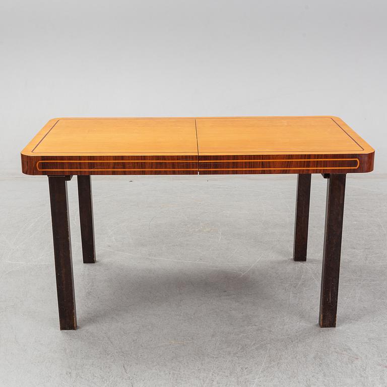 A birch dining table, 1930's.