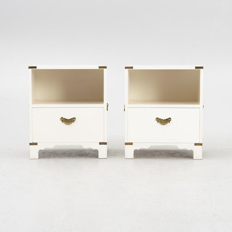 Bedside tables, a pair, Nordiska Kompaniet, 1970s.