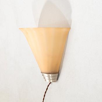 Edward Hald, wall lamp, Orrefors, 1930s.
