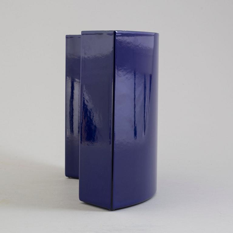 ANN WÅHLSTRÖM, an enameled iron vase from Cultura Metal, signed and numbered 115.